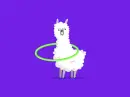 llama with hoop