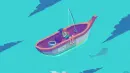 in a boat
