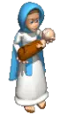 Saint Mary with little jesus