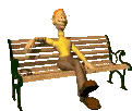 sitting on the bench
