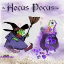 Hocus Pocus - Witch - Cauldron - Broom
