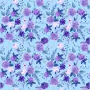 Blue Floral Seamless Background 