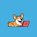 dog with laptop