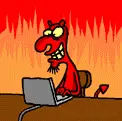 devil with computer