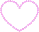 heart made of pearls