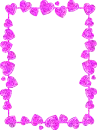frame with hearts