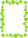 frame with hearts