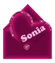 Sonia - heart and envelope letter