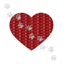 heart and paw prints 