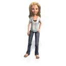 girl waving