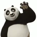 panda waving