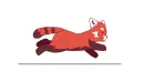 red panda running