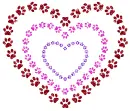 heart with paw prints