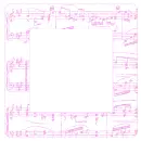 frame with musical notes