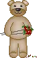 bear with flowers