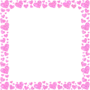 frame with hearts
