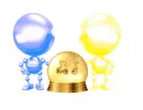 Fire And Ice Duo With A Musical Snow Globe
