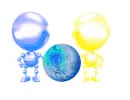 Fire And Ice Duo With A Disco Ball
