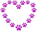 heart with paw prints