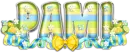 Pami, lemon & lime name tag