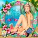 Hello Summer-Flamingos FB pic