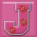 Pink with flowers - J