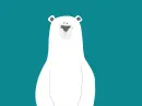 waving polar bear