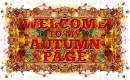 Autumn, Welcome to my page