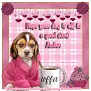 Puppy with coffee - Amber