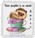 Hedgehog in a cup - Amber
