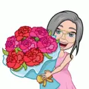 girl with flowers