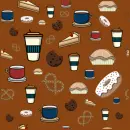 Coffee/Donut/Food/Snacks Background