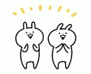 2 bunny clapping