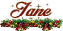 Sparkly Christmas Name - Jane