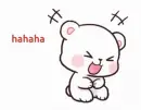 white animal laugh