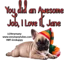 Dog in hat - Jane