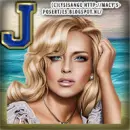 Blonde at beach Sticker - J