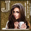 Brunette w/coffee Sticker