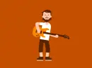 he plays the guitar