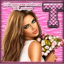 Woman w/flowers - T