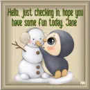 Penguin/Snowman Siggie Tag # 1C