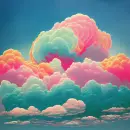 Cotton Candy Clouds Background