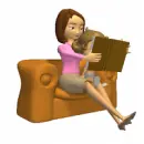 she is reading a story
