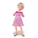 Old woman dancing