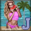 Girl with watermelon Avatar - J