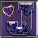 Purple heart avatar - J