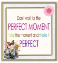 Don't wait for the perfect moment...