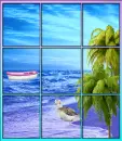 Beach Scene Window Background