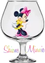 Minnie Mouse in a glass