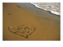 "I Love You" Written in Sand
